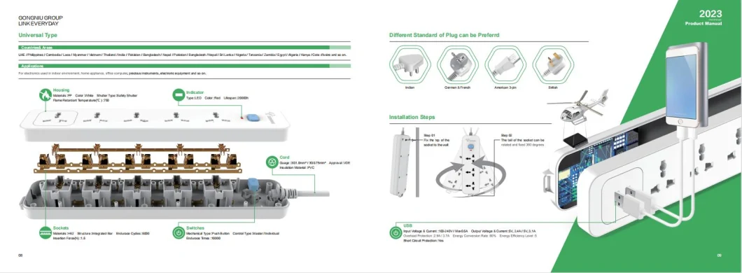 English Standard Mobile Plug-in Board Industrial Socket Expansion and Insertion