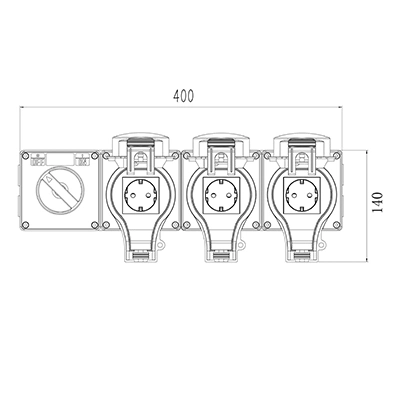 IP66 Germany Style 250V 16A Waterproof Industrial Wall Switch Sockets