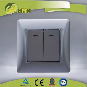 Customized Wall 2 Gang 2 Way Electrical Power Light Switch with Indictor