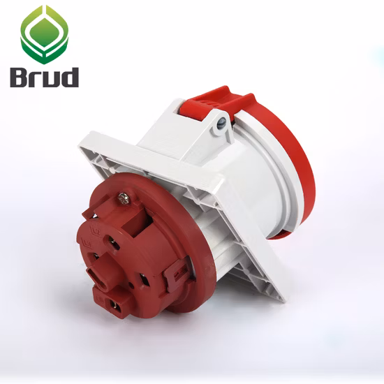 Cee IP67 4 ピン 63A フラット電気産業用ソケット (QX1151)