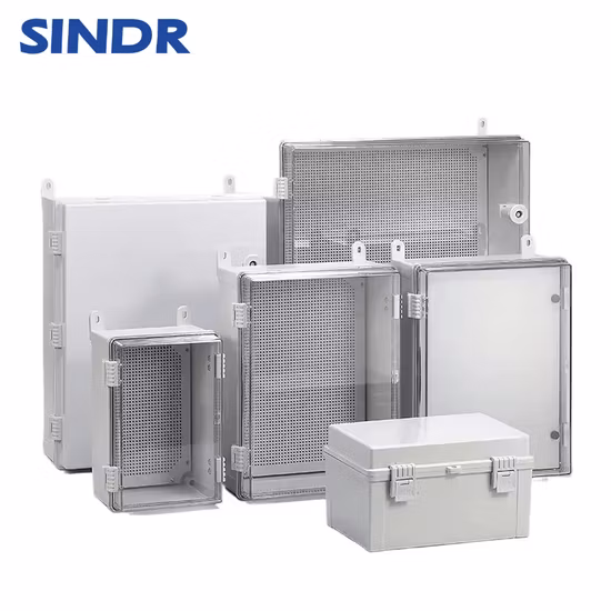 壁に取り付けられた ABS エンクロージャ IP65 コントロール ボックス防水プラスチック ジャンクション ボックス