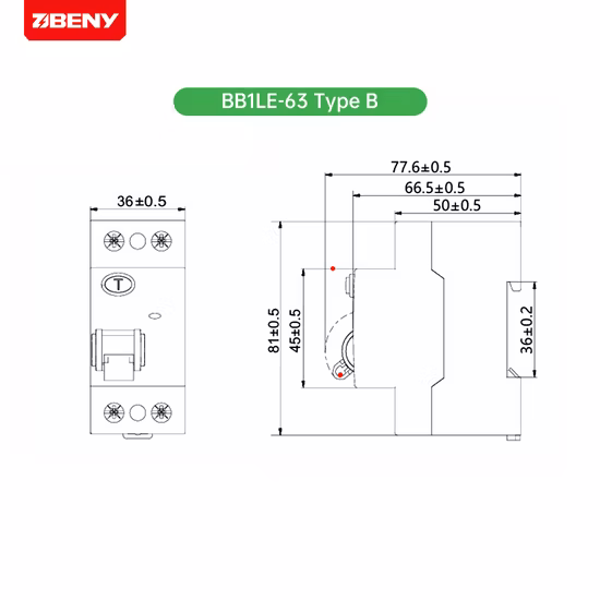 漏電遮断器2p 遮断器 AC MCB